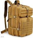 MOLLE ミリタリー リュック タクティカルバック 45L 大容量 自衛隊 モール 対応(カーキ, L)(4)