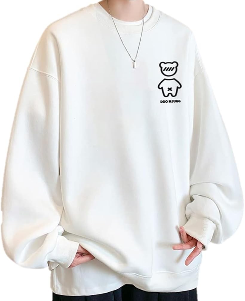 トレーナー メンズ 長袖 丸襟 Tシャツ 大きいサイズ 無地 人気 プルオーバー おしゃれ カジュアル 快適..