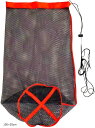 スカリ 釣り すかり 網 魚 活かし ビク ネット 折りたたみ 小型 コンパクト 軽量 ロープ長3m 100x55cm(ブラック, 100x55cm)