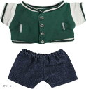 ぬい服 ぬいぐるみ服 スタジャン ズボン 人形(グリーン)