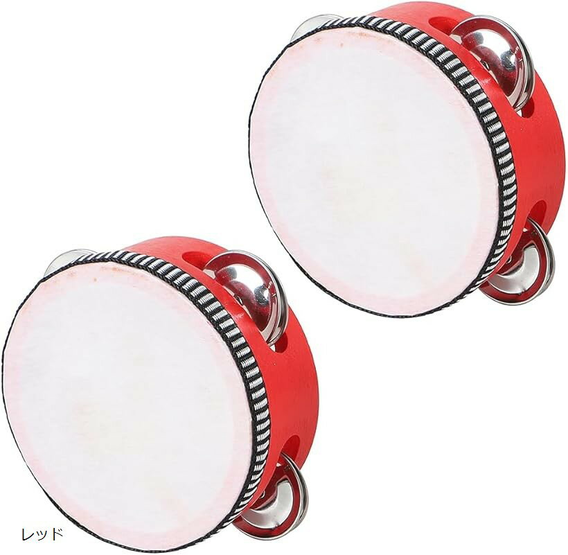 【楽天ランキング1位入賞】AllBright タンバリン 皮付き 打楽器 丸型 木製 演奏 音楽教育 ...