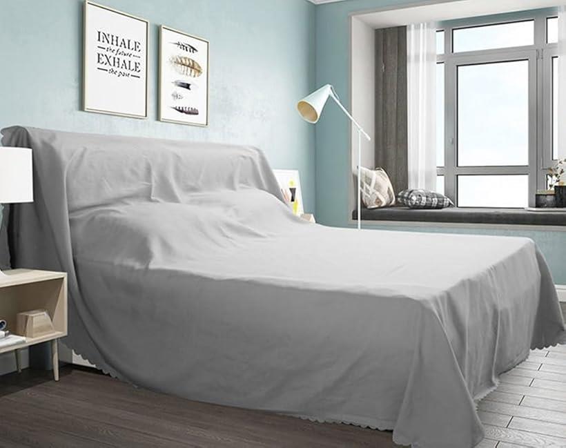 大判マルチカバー 埃よけカバー ベッドカバー ソファカバー 家具 ほこりよけ布 グレー 2x2.4 (グレー, 2x2.4) [2]