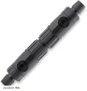 互換品 ホース ジョイント ダブルタップ 水槽 外部フィルター コネクター 接続 汎用 16/22mm 単品(ブラック, 16/22mm 単品)