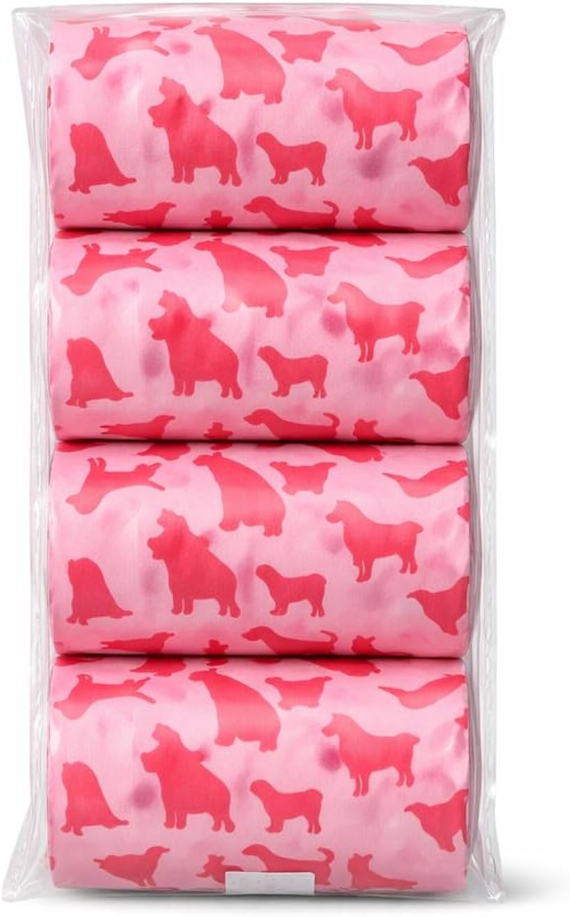 香り付きエチケット袋 20枚x8ロール 160枚＋リード取付可能 収納バッグ セット 犬用お散歩グッズ (ベビーパウダーの香り400枚)