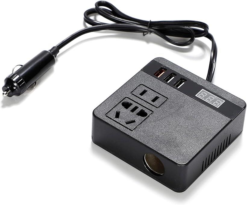 【楽天ランキング1位入賞】インバーター 12V 24V共用AC110V変換 USB 車載用 シガーソケット コンセント..