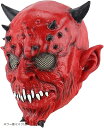【楽天ランキング1位入賞】ハロウィン コスプレ マスク 赤鬼 デビル 悪鬼 悪魔 ホラー かぶりもの お面 怖い(レッド)