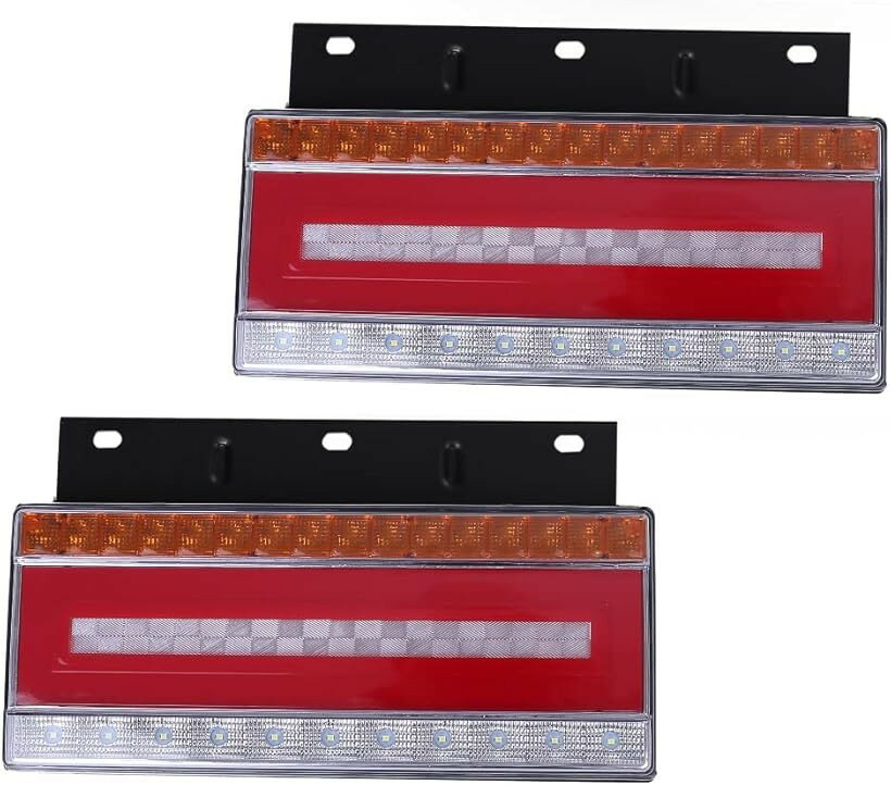 Avan Knight トラック 24V LED ライト テール ランプ 流れる シーケンシャル ウインカー 左右 セット スモール ブレーキ パターン4 (パターン4)