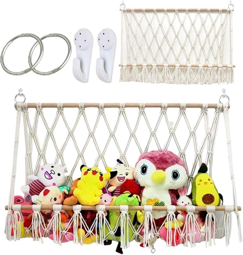 吊り下げ収納 玩具 おもちゃ 縫い包み ぬいぐるみ ハンモック 棚 オシャレ