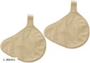 乳癌パッド シリコンパッド ホック付き 専用カバー 2枚セット 人工乳房保護カバー(ベージュ, S)(4)
