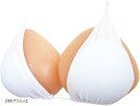 三角形 乳癌パッド シリコン 人工乳房 左右2個セット 胸パッド(肌色...(4)