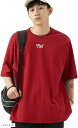 半袖Tシャツ メンズ レディース BIG ゆったり ビッグシルエット 綿100% クルーネック 重ね着風 トップス カットソー ドロップショルダー 男女兼用(レ...