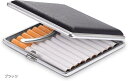 タバコケース シガレットケース シガレットホルダー たばこケース 手巻きタバコ cigarette case 革調 20本 タバコなし(ブラック)