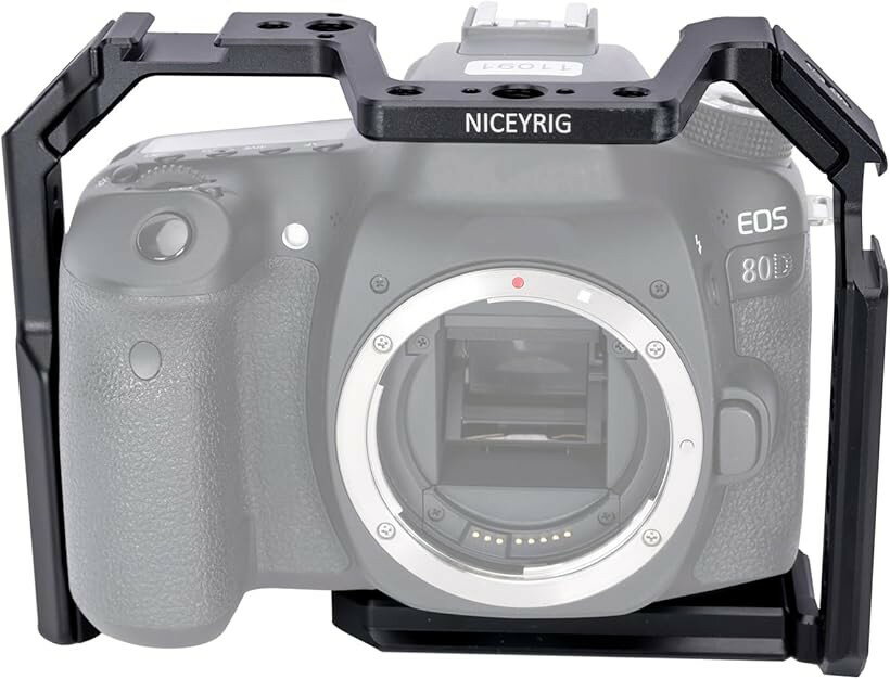【楽天ランキング1位入賞】CANON 90D/80D/70D専用ケージ 拡張カメラケージ NATO Rail 軽量 取付便利 耐久性 DSLR 装備 90D/80D/70D対応 動画撮影 撮影リグ 1件単品ー371 画像2
