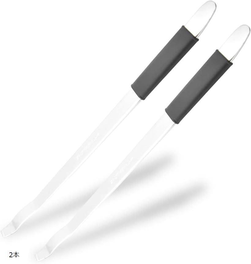 【楽天ランキング1位入賞】扁平タイヤ タイヤレバー 車 工具 タイヤチェンジャー ヘラ状 ストレート パンク修理 タイヤ交換 グリップ付き 50cm 2本 (2本)