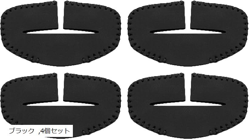 シートベルトカバー バックルカバー アクセサリー ステッチ PUレザー 革 プロテクター 傷防止(ブラック)