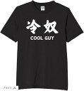 冷奴 クールガイ 豆腐 食べ物 tシャツ 面白tシャツ ネタtシャツ おもしろt 文字 XLサイズ(ブラック, XL)