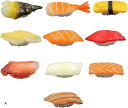 食品サンプル キット フェイク寿司 さんぷるん お寿司 握りセット(A, ワンサイズ)