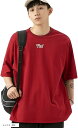 半袖Tシャツ メンズ レディース BIG ゆったり ビッグシルエット 綿100% クルーネック 重ね着風 トップス カットソー ドロップショルダー 男女兼用(レ...