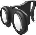 EdisonBrain VR スマホ用 ヘッド セット 折りたたみ式 3D 眼鏡 簡易 立体 映像 ゴーグル(ブラック)