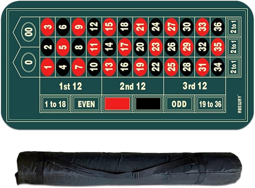 カジノ ルーレット マット テーブル 軽量 収納袋 セット 120cm 60cm