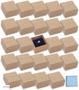 アウプル 指輪 ギフト ボックス 正方形 5x5x3cm 24個セット クリーニングクロス 1枚付き リング アクセサリー ジュエリー 収納 ラッピング 箱 無...