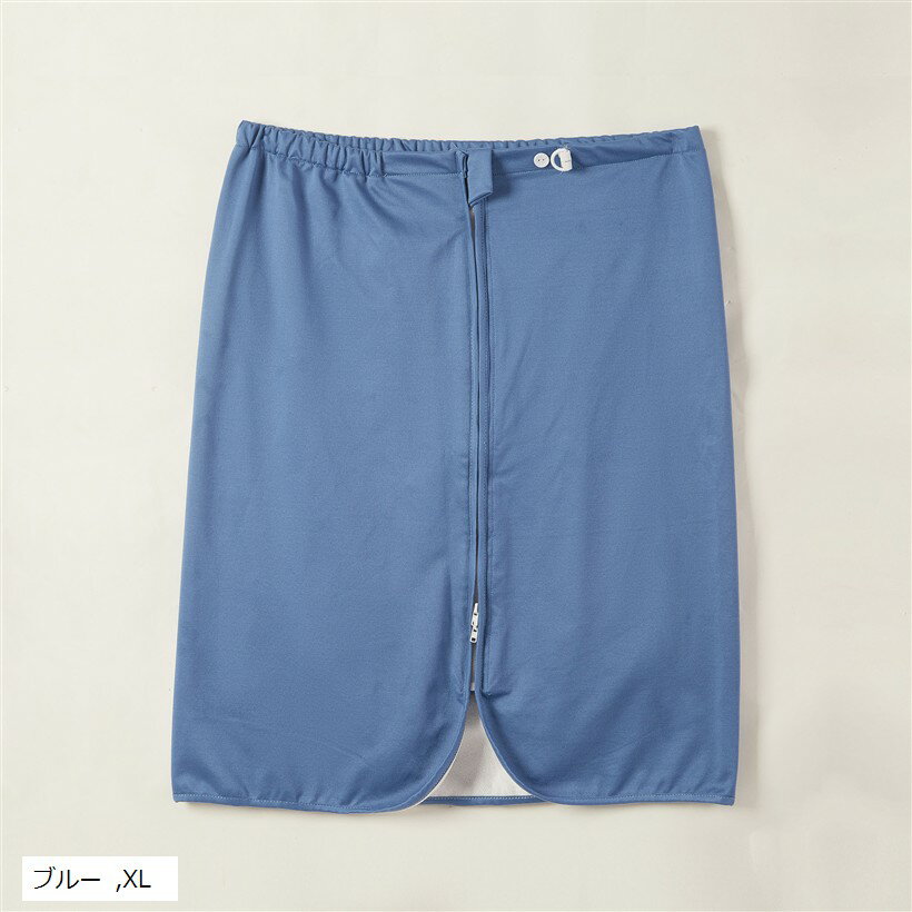 介護 防水巻きスカート おねしょシーツ 大人 尿漏れ防止 生理 カバー 男女兼用 (ブルー, XL)