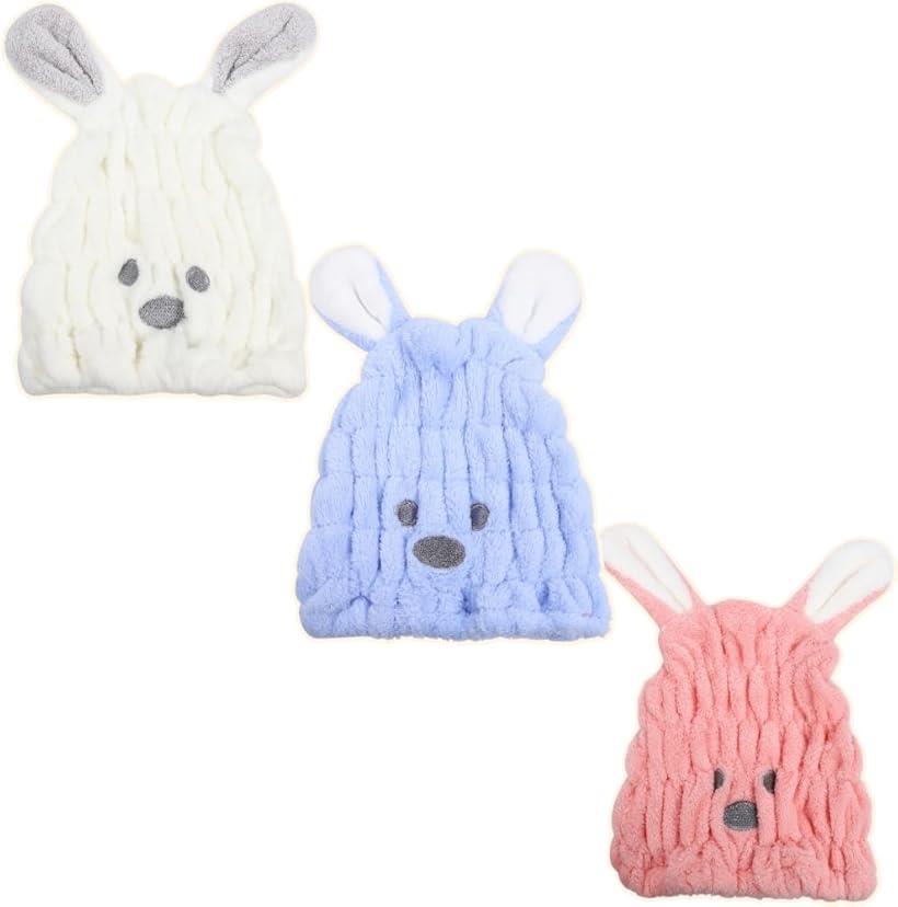 タオルキャップ ドライキャップ ヘアキャップ 吸水タオル 大人も子供も使える 吸水性 お風呂上がり バ..