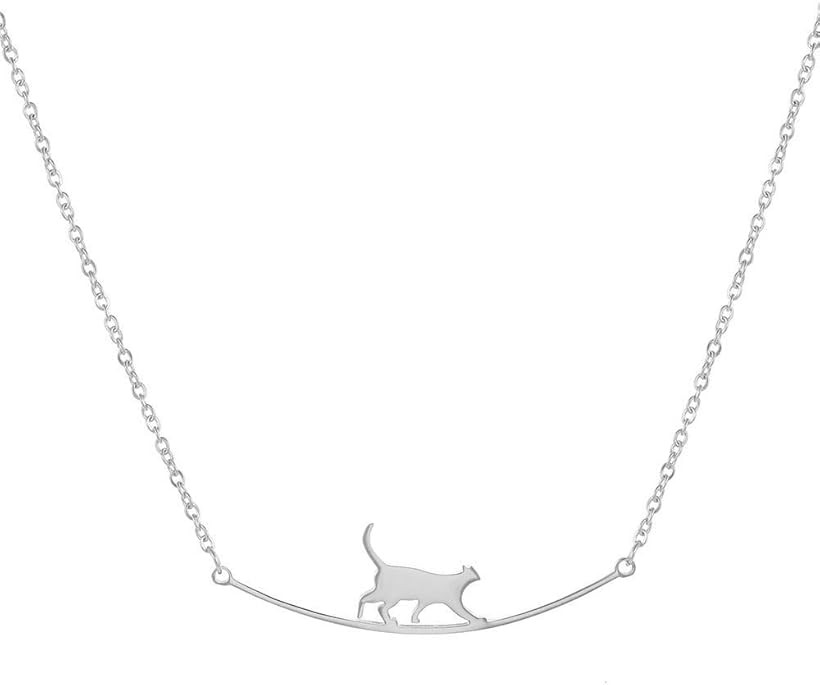 ネックレス 猫モチーフ キャット レディース シルバー ゴールド シンプル かわいい...