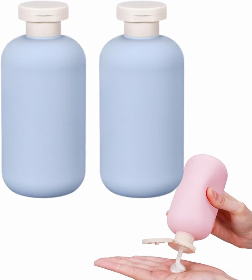 シャンプーボトル トラベル 旅行 詰め替えボトル 携帯用 (ブルー, 200ml)