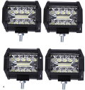 互換品LED ワークライト 12V/24V 60W 6000K ホワイト 白色 防水 作業灯 デッキライト 投光器 前照灯 車幅灯 照明 トラック