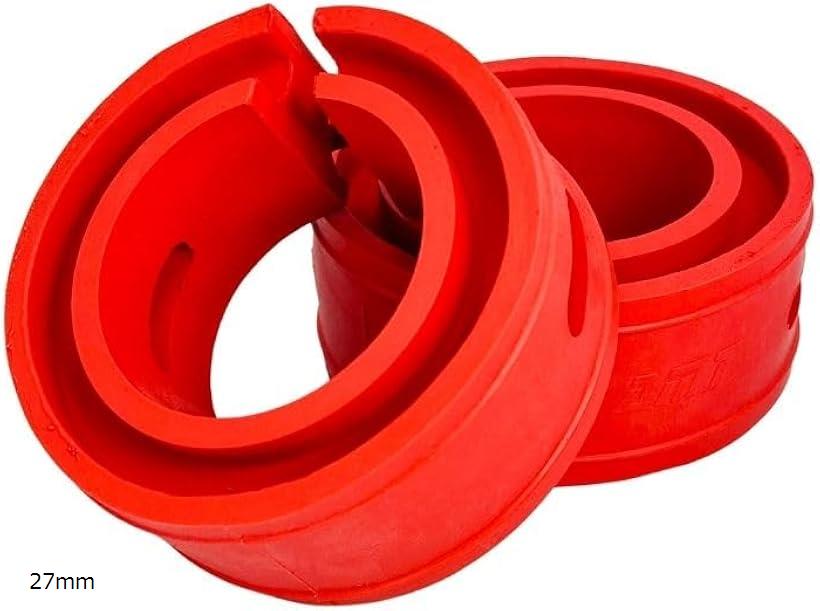 【楽天ランキング1位入賞】互換品ラバースペーサー スプリングゴム ショックアブソーバー 左右2個セット レッド 車高調 サスペンション カスタムパーツ 汎用品 27mm (27mm)