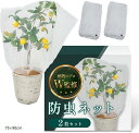 防虫ネット 2枚セット植物育成のプロW監修かぶせるだけで簡単装着x光合成を妨げない 75x90cm(ホワイト, 75x90cm)