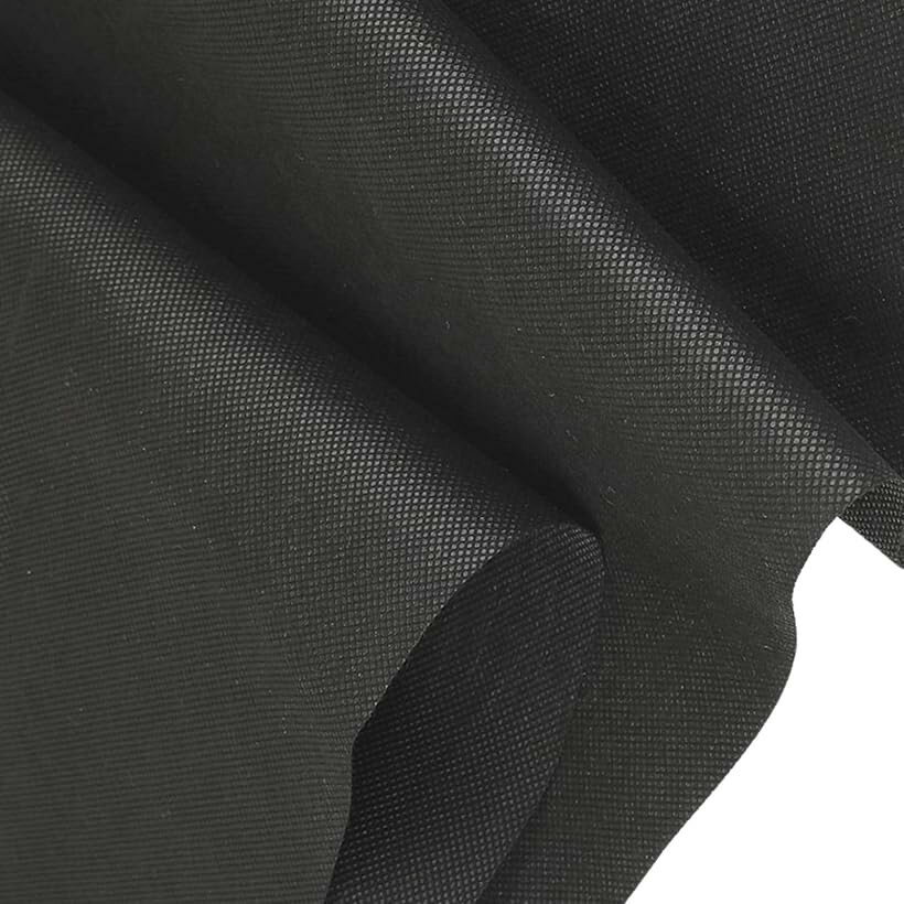 不織布 大判 生地 椅子 ソファ 裏地用 張り替え用 DIY 長さ2mx幅1.6m 厚さ0.4mm (ブラック)