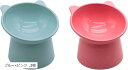 猫 犬 ペット フードボウル 餌入れ 水飲み 皿 食器(ブルーxピンク, 2個)