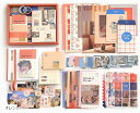 入学祝い 女の子 小学生 文房具セット コラージュ 素材 デザインペーパー(オレンジ)