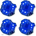 電飾 LED 回転 点滅 小型 4個セット ボタン電池 CR1632対応 磁気スイッチ ワイヤレス ライト 模型 ジオラマ フィギュア プラモデル 極小 磁石(ブルー)