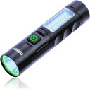 元警察官監修 小型懐中電灯 LEDフラッシュライト 6モード搭載 USB充電式 防水 防災 防犯 非常用 散歩 キャンプ 登山 ワンタッチ操作 ブラック(ブラック)