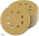 サンディングペーパー 125mm サンドペーパー 粒度 8穴あき マジック式 紙やすり 研磨 サンダー用 丸型 ディスク エアーサンダー丸パッド 木工用 吸じんランダムアクションサンダー用 ミニルーター用(#600 30枚)