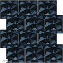 3D ウォールパネル 立体壁面装飾 PVCパネル 12枚セット リフォーム DIY(ブラック)