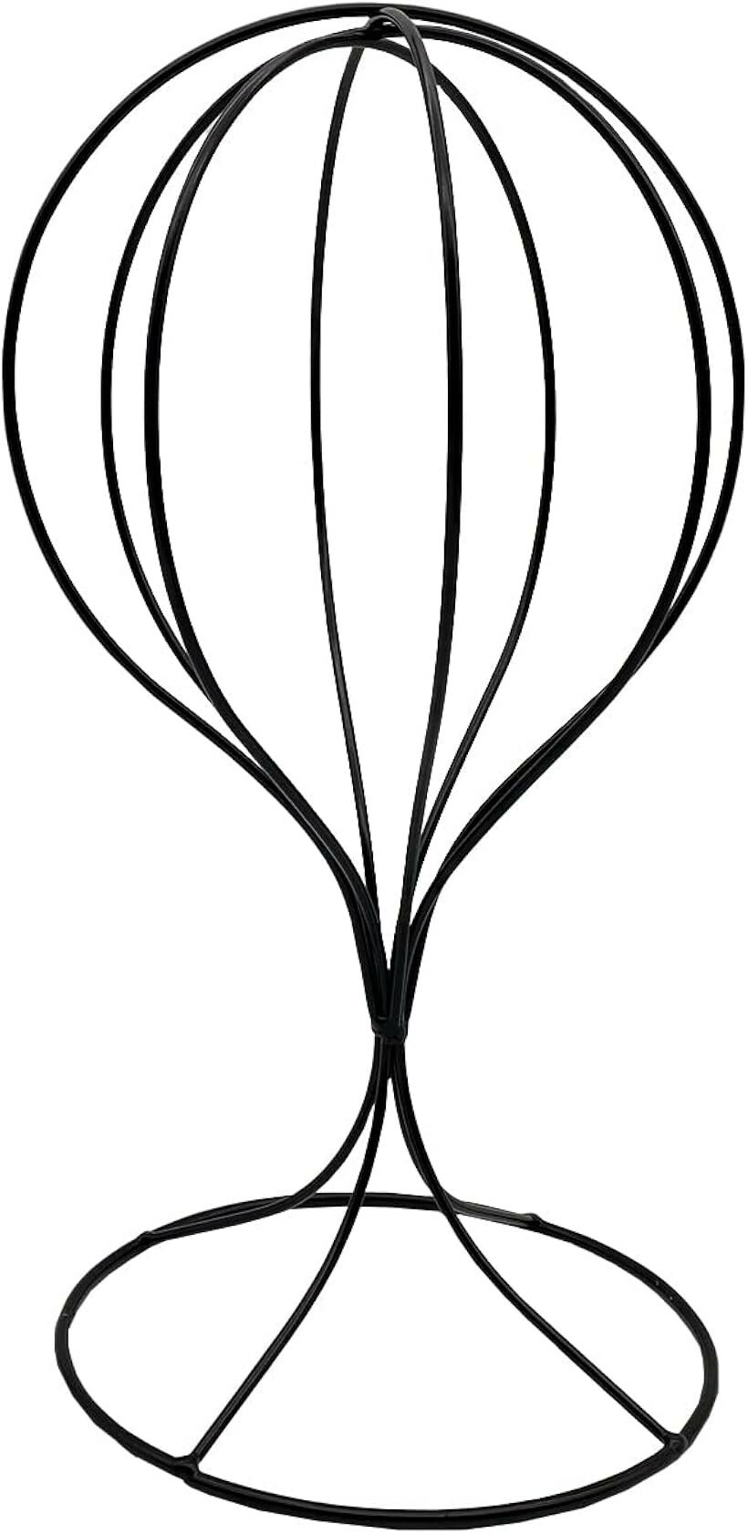 帽子スタンド 帽子掛け ウィッグ カツラ アイアン ウィッグスタンド ショップ 店舗 フリマ 撮影 (ブラ..