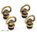 トチカン 真鍮 ジョイント金具 レザークラフト 止め金具 バッグ ハンドル ドロップハンドル 財布 高さ26mm(青銅ブラス 4個a)