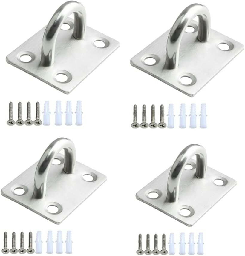 アイプレート 壁 天井 フック ステンレス 長方形プレート ステンレス銅 耐腐食性 高強度 止め 固 ...