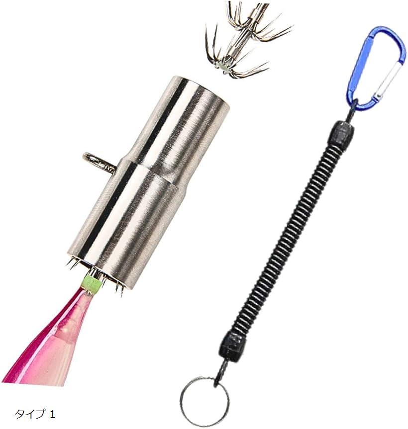 エギカンナ修正 針矯正ツール エギング 小物 ワイドバランサー(シルバー, コンパクトサイズ 5cm)