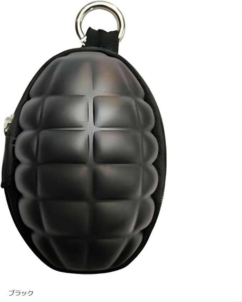 キーケース 小銭 入れ カラビナ 小物 財布 ゴルフボール サバイバル ポーチ (ブラック)