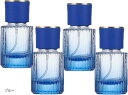 香水 アトマイザー 持ち運び スプレー容器 アルコール 詰め替え 4個セット(ブルー, 30ml)