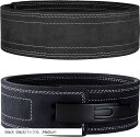 レバーアクションベルト パワーベルト トレーニングベルト レザー 革 筋トレ リフティングベルト(black blackバックル, Medium)