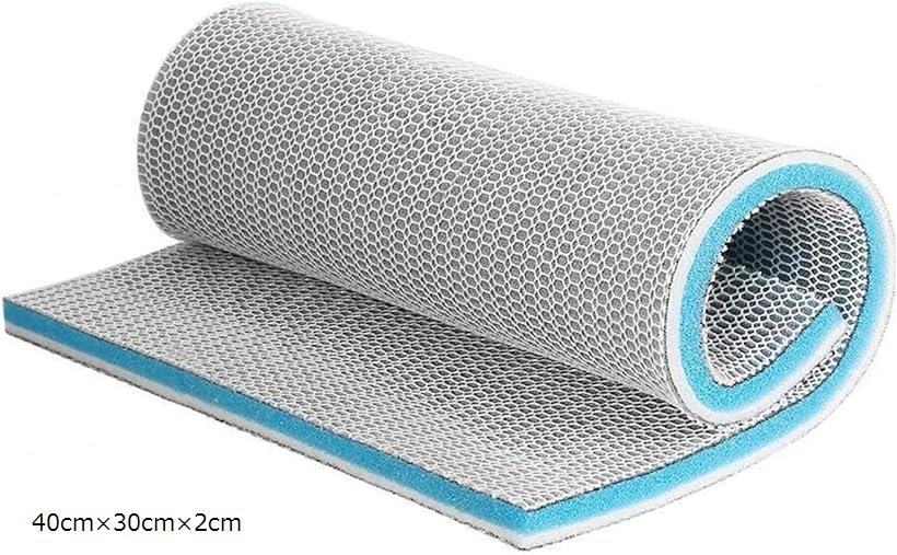 水槽 フィルター スポンジフィルター 底面フィルター 上部フィルター 濾過フィルター 濾過材 金魚(青, 40cmx30cmx2cm)