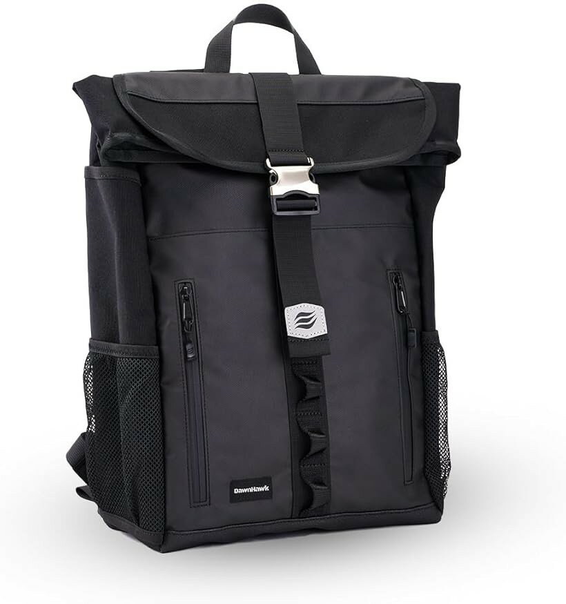 DAWNHAWK バイク リュック 防水 バッグ バッグパック ドリンクホルダー ツーリング 18L 防水ファスナー..