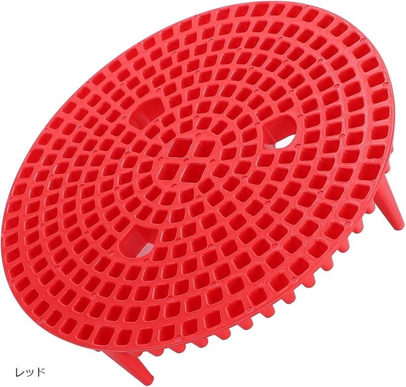 互換品 グリッド ガード バケツ ヨゴレ キャッチャー グリット 洗車 傷 防止 アウト ドア 汎用(レッド)