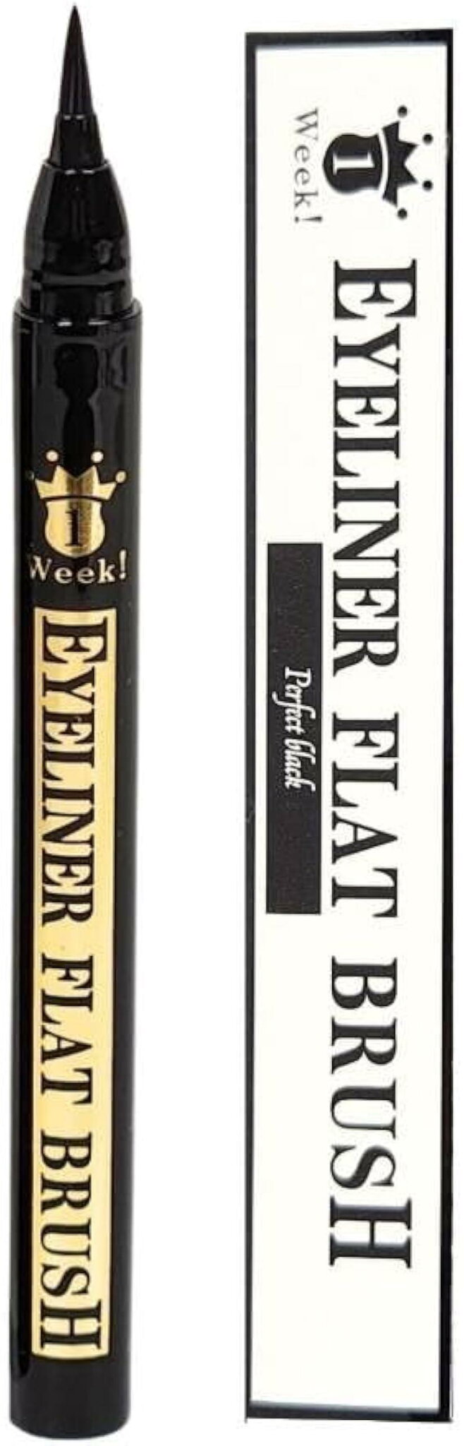 1Week。アイライナー リキッドタイプ/落ちないティント・筆ペンメーカーの漆黒・墨造りの技術を活かし誕生しました/汗・水・涙に強いウォータープルーフ処方・繊細なラインもしっかり引けます(1個)